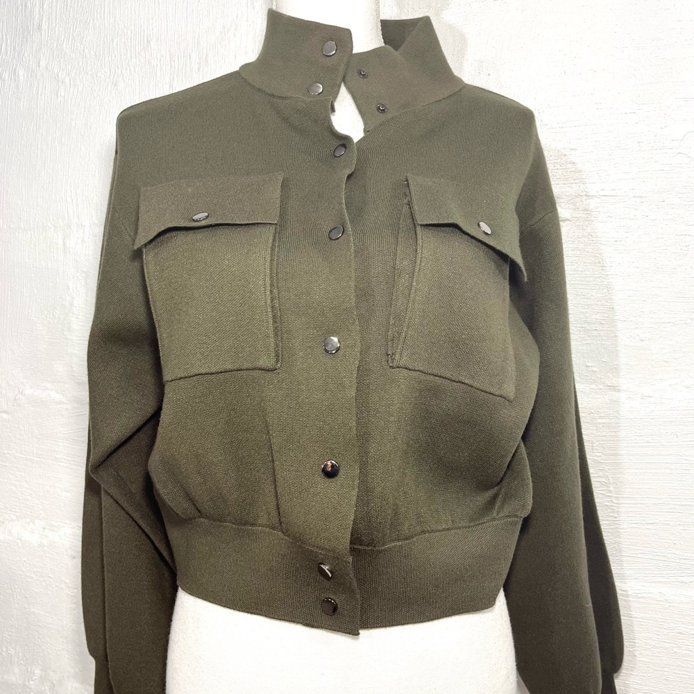 MARLED BOMBER CROPPED SHACKET